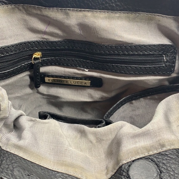 Elliot Lucca Black Leather Handle Bag. BP1634A - Picture 9 of 14